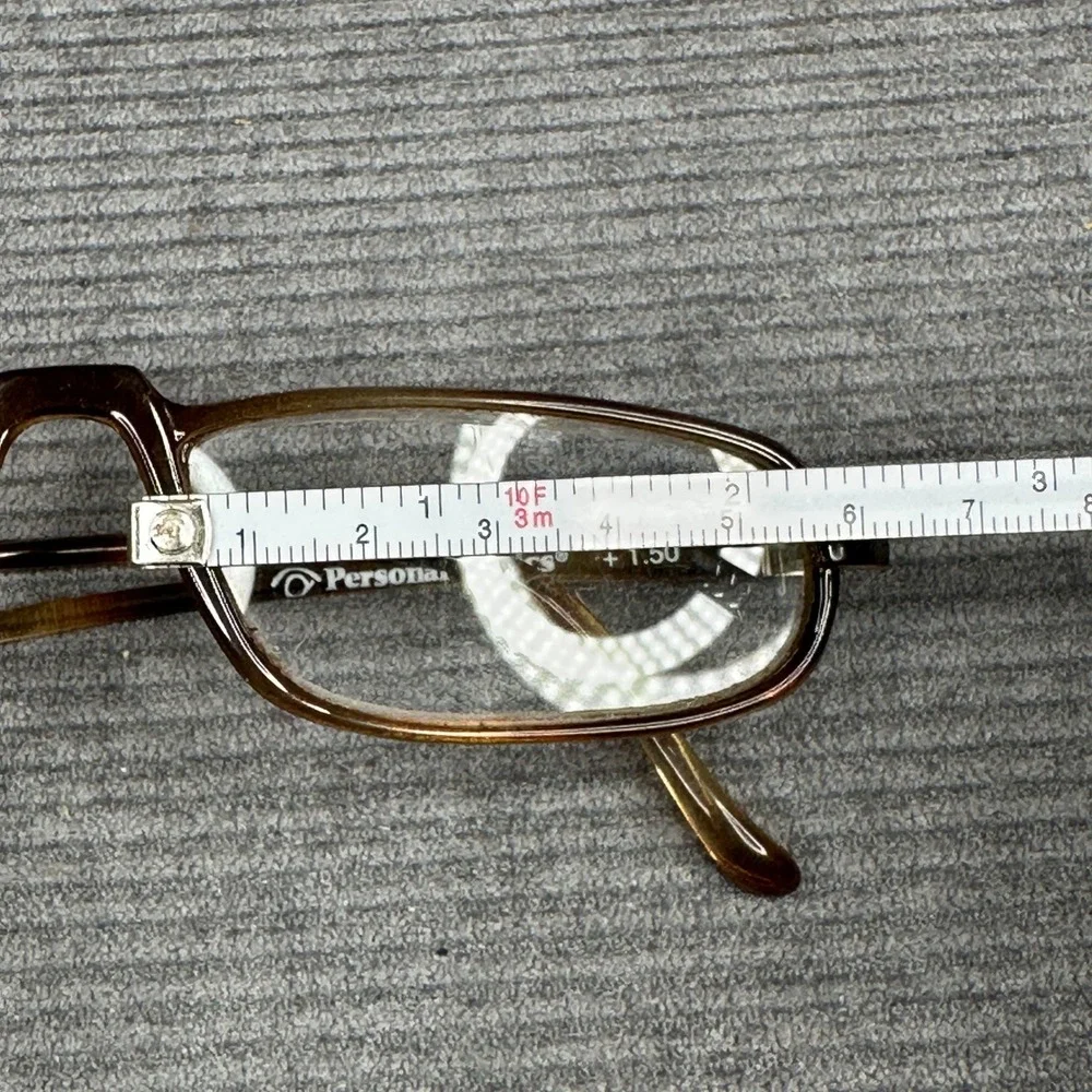 Personal Optics Mauritius 014 Brown Tortoise Rectangle Reading Y2K Glasses +1.50
